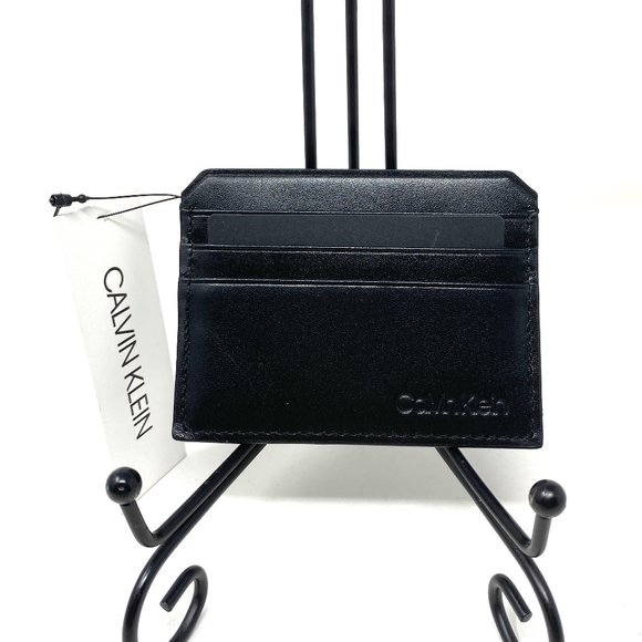 Calvin Klein Other - 😳SALE😳 Calvin Klein Box Men’s Cardcase Smooth Calf Leather Black 4720 0008 010